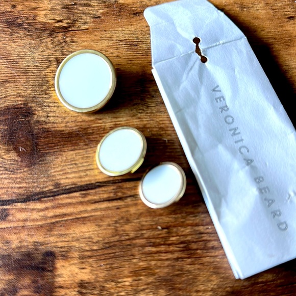 Veronica Beard BUTTONS for Roya Dickey Jacket Blazer off White - Picture 2 of 3